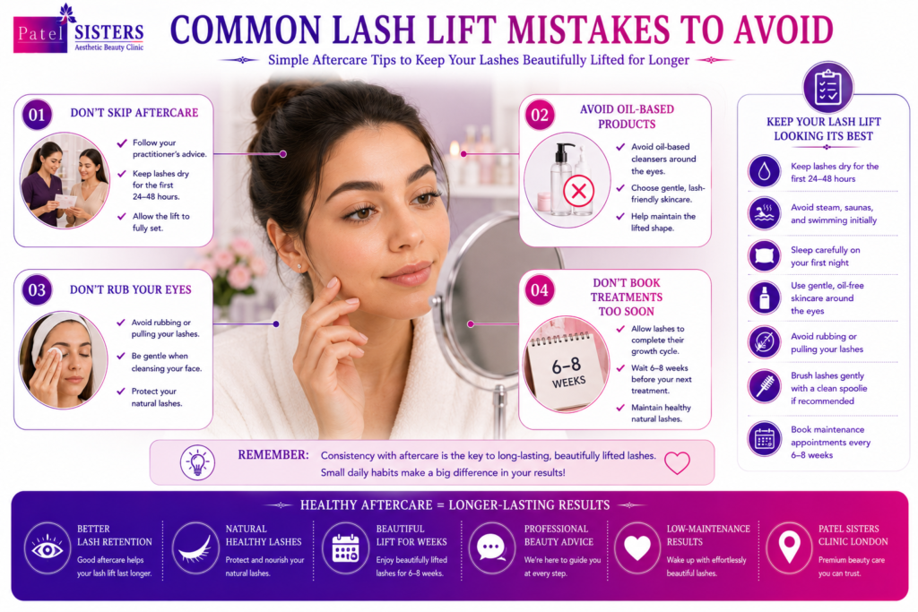 Lash lift aftercare tips to help results last longer.