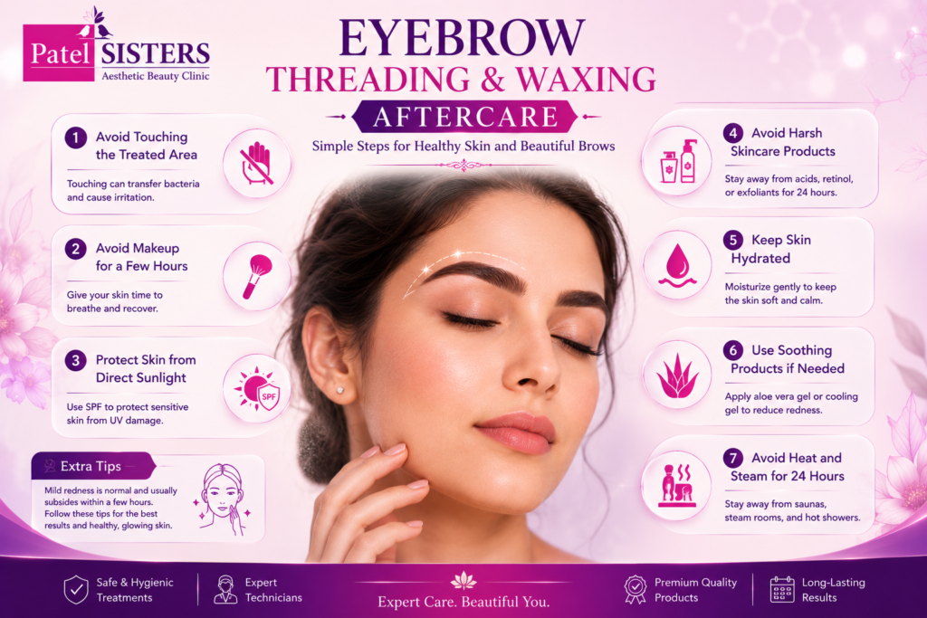 Eyebrow Threading vs Waxing: Aftercare Tips for healthy skin and long-lasting brow results