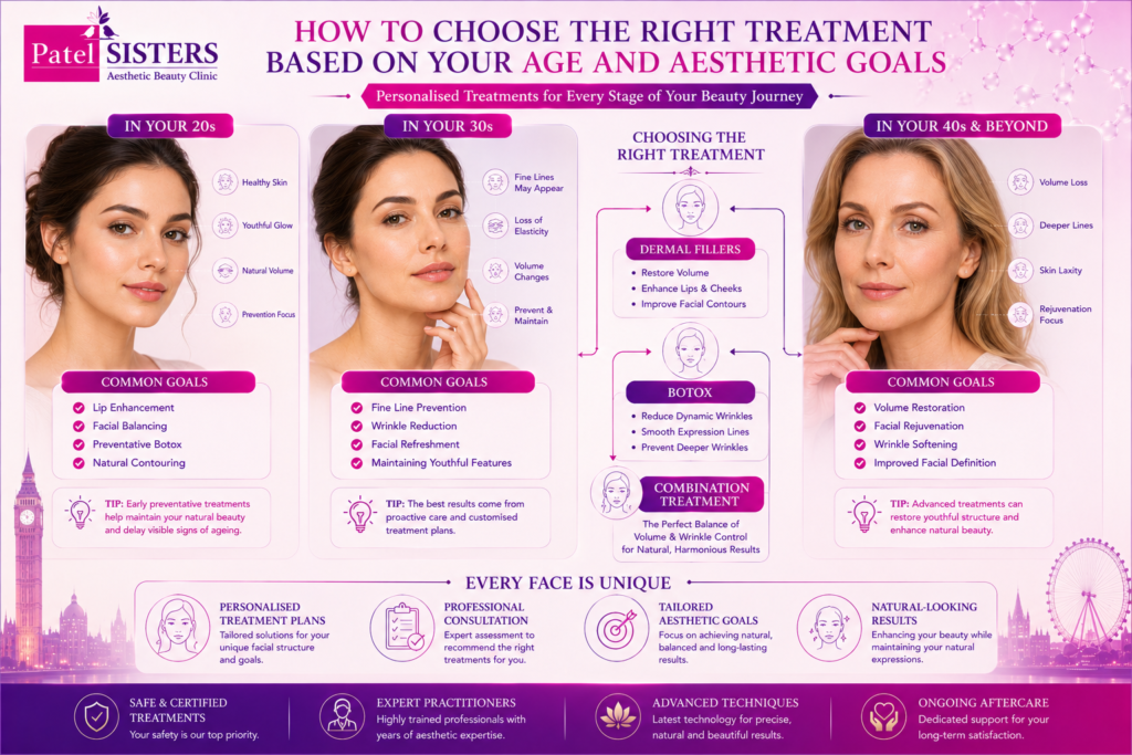 Choosing between Dermal Fillers vs Botox based on age and aesthetic goals