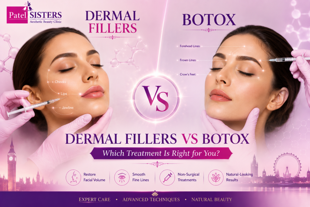 Dermal Fillers vs Botox comparison for facial rejuvenation and anti-ageing treatments