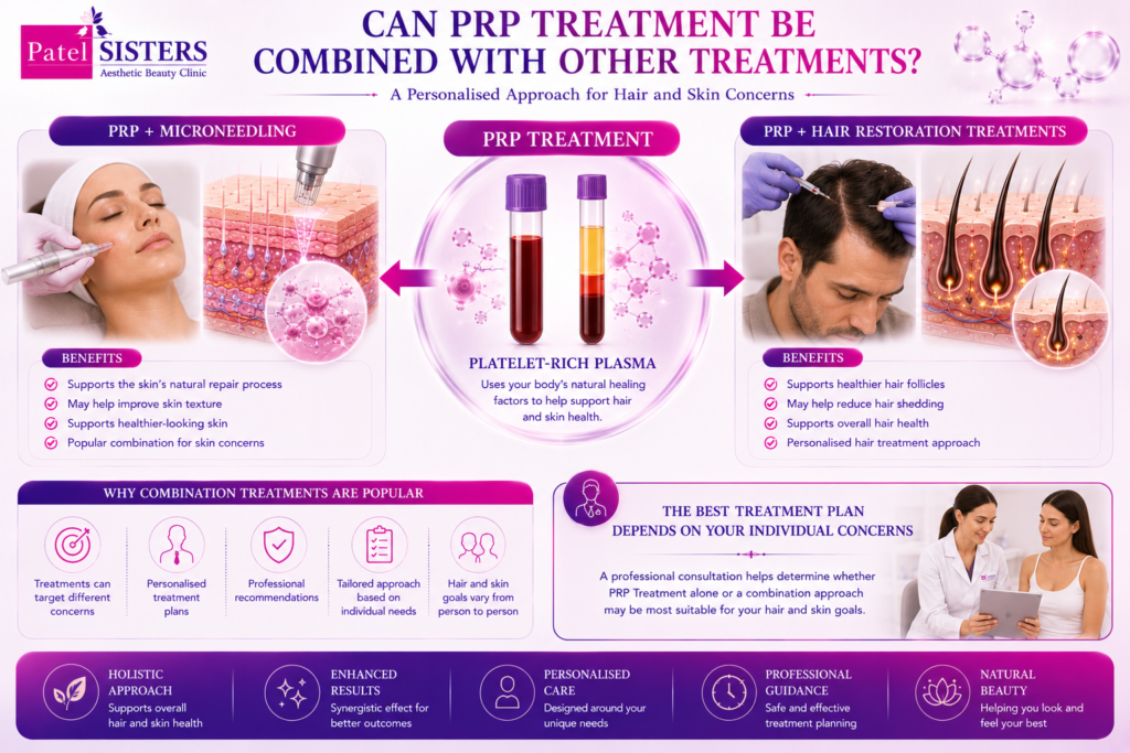 PRP treatment combined with microneedling and personalised hair and skin treatments
