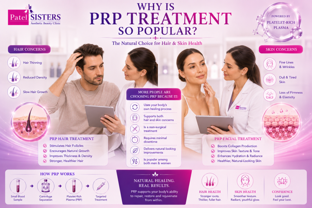 Growing popularity of PRP treatment for hair and skin concerns