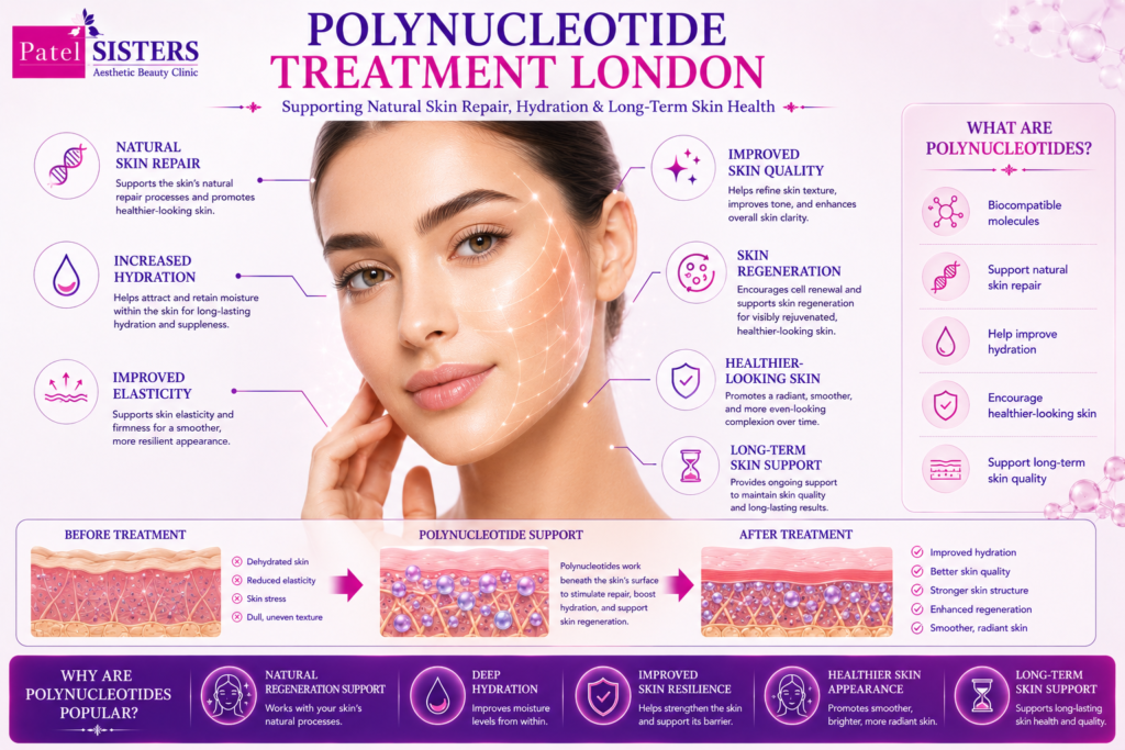 Polynucleotide London treatment supporting natural skin repair and healthier-looking skin