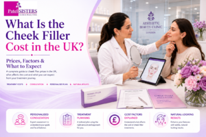 Cheek filler cost comparison showing average UK and London prices with key pricing factors.