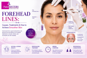 Professional forehead line assessment showing smoother, younger-looking skin after non-surgical wrinkle treatment.