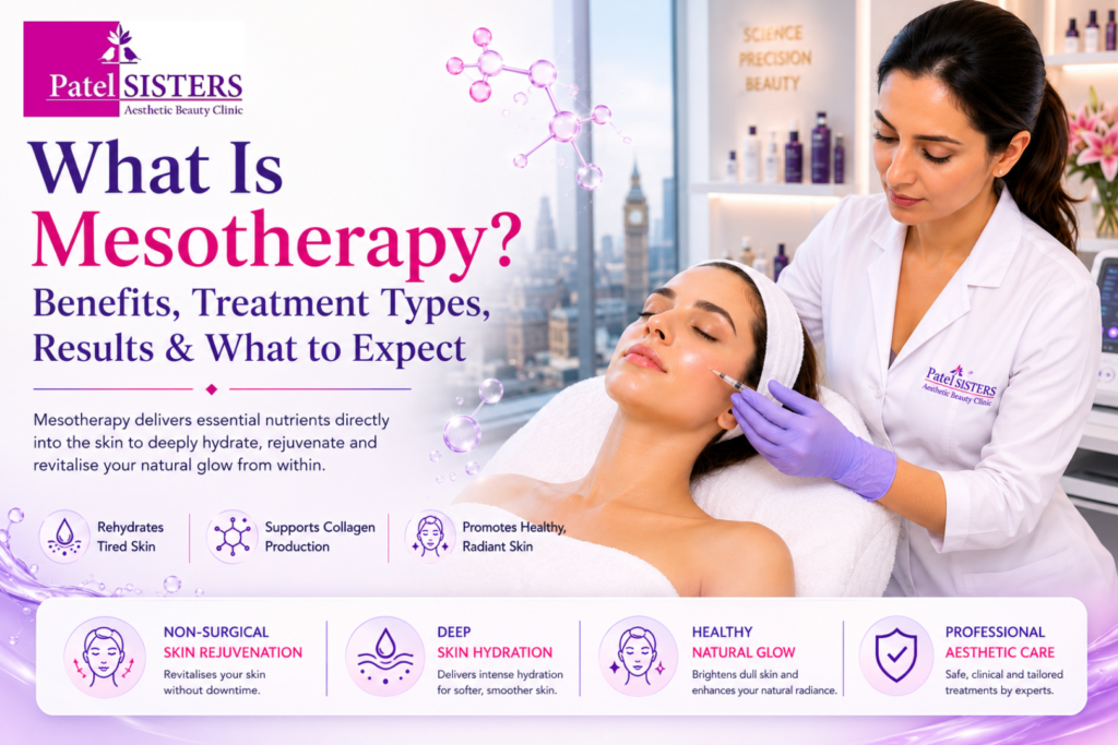 Professional Mesotherapy treatment improving skin hydration and natural skin rejuvenation.