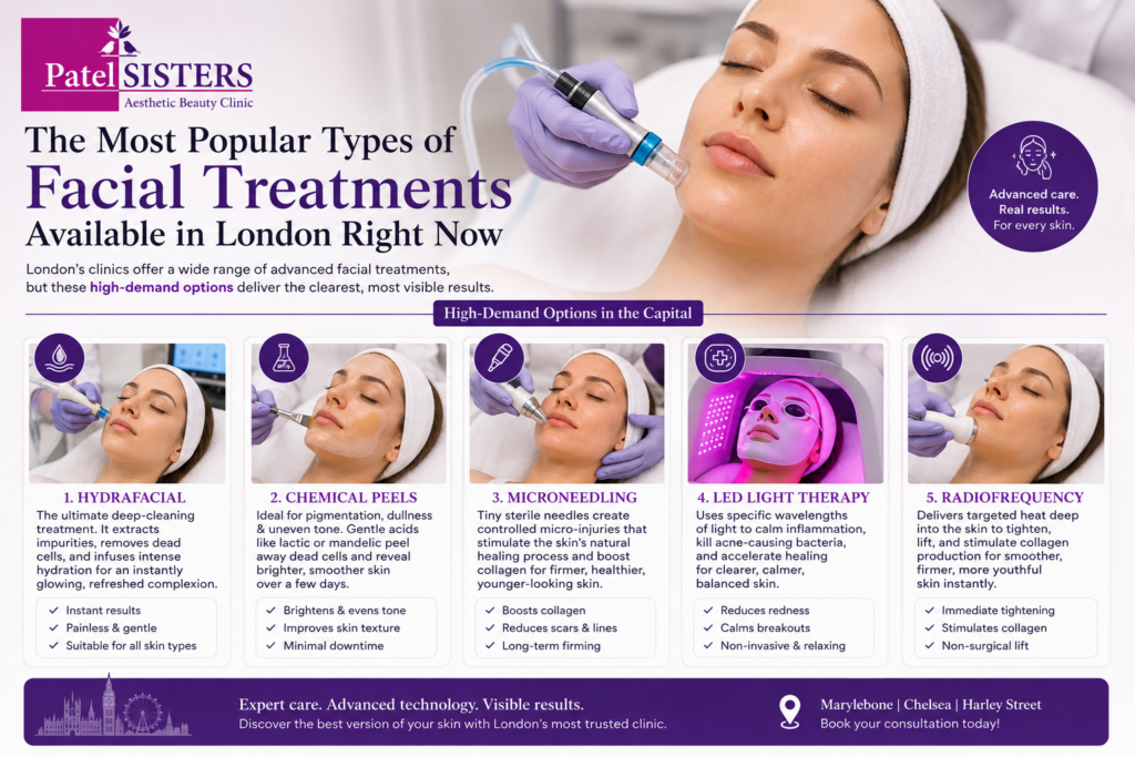 The Most Popular Types of Facial Treatments Available in London Right Now